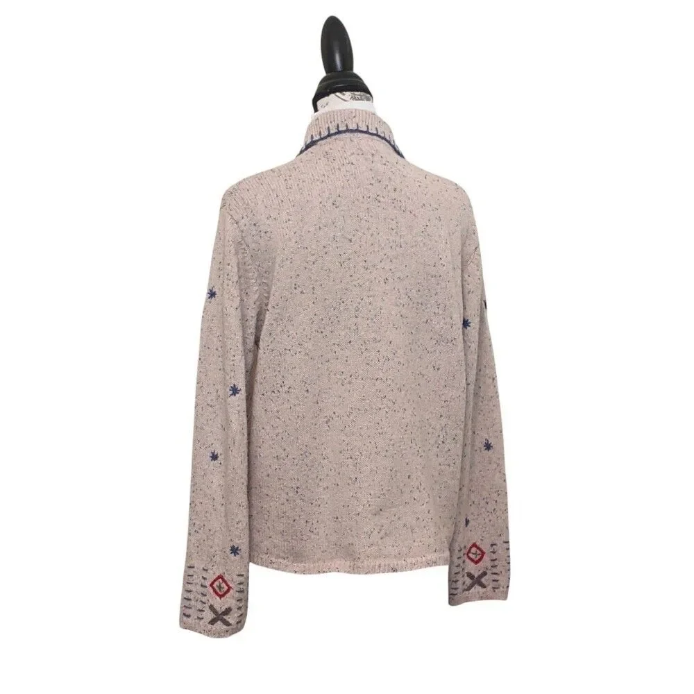 Vintage Cardigan Teacher Academia Grandma Literary Embroidery Cottagecore L